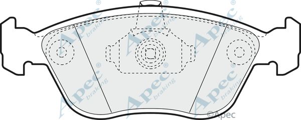 APEC BRAKING Комплект тормозных колодок, дисковый тормоз PAD1375